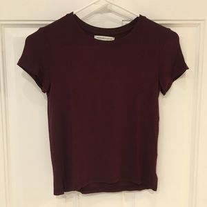 Maroon Cropped Shirt